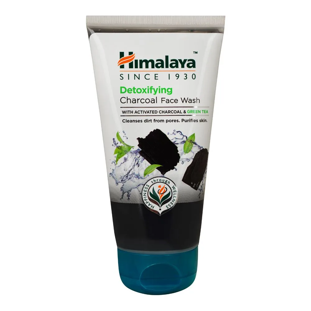 Himalaya Detoxifying Charcoal & Green Tea Face Wash, Cleanses Pores & Purifies Skin, 150ml
