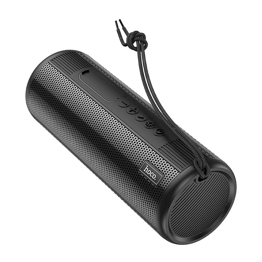 Side view of hoco bora sports bluetooth speaker, 5w, 2 hours playtime, 1200mah battery, black, hc11
