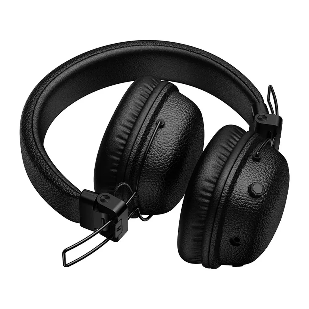 Comfortable casual hoco earl 2 bluetooth headphones, ipx3 water resistant, 300mah battery, 32hours playtime, w64, black