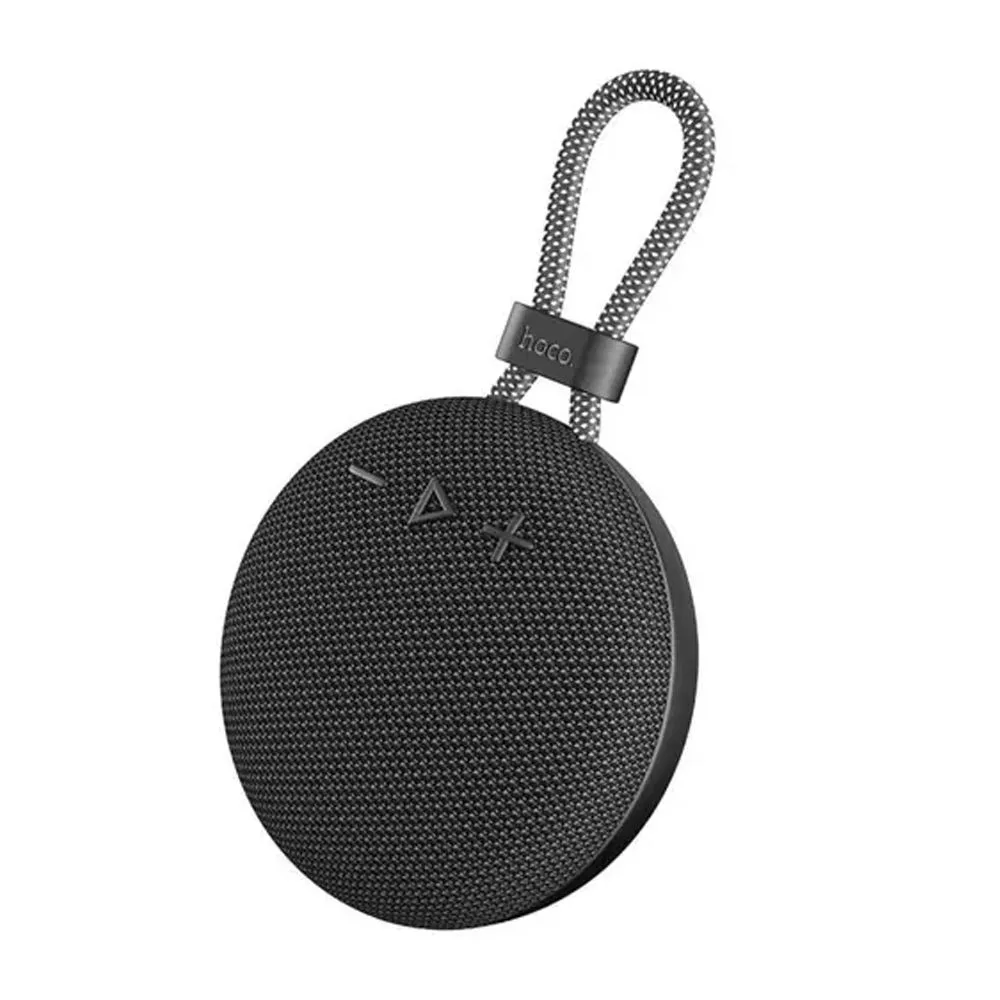 Side view of hoco exploring sports bluetooth speaker,1200mah battery, 4 hours playtime, bs60, black