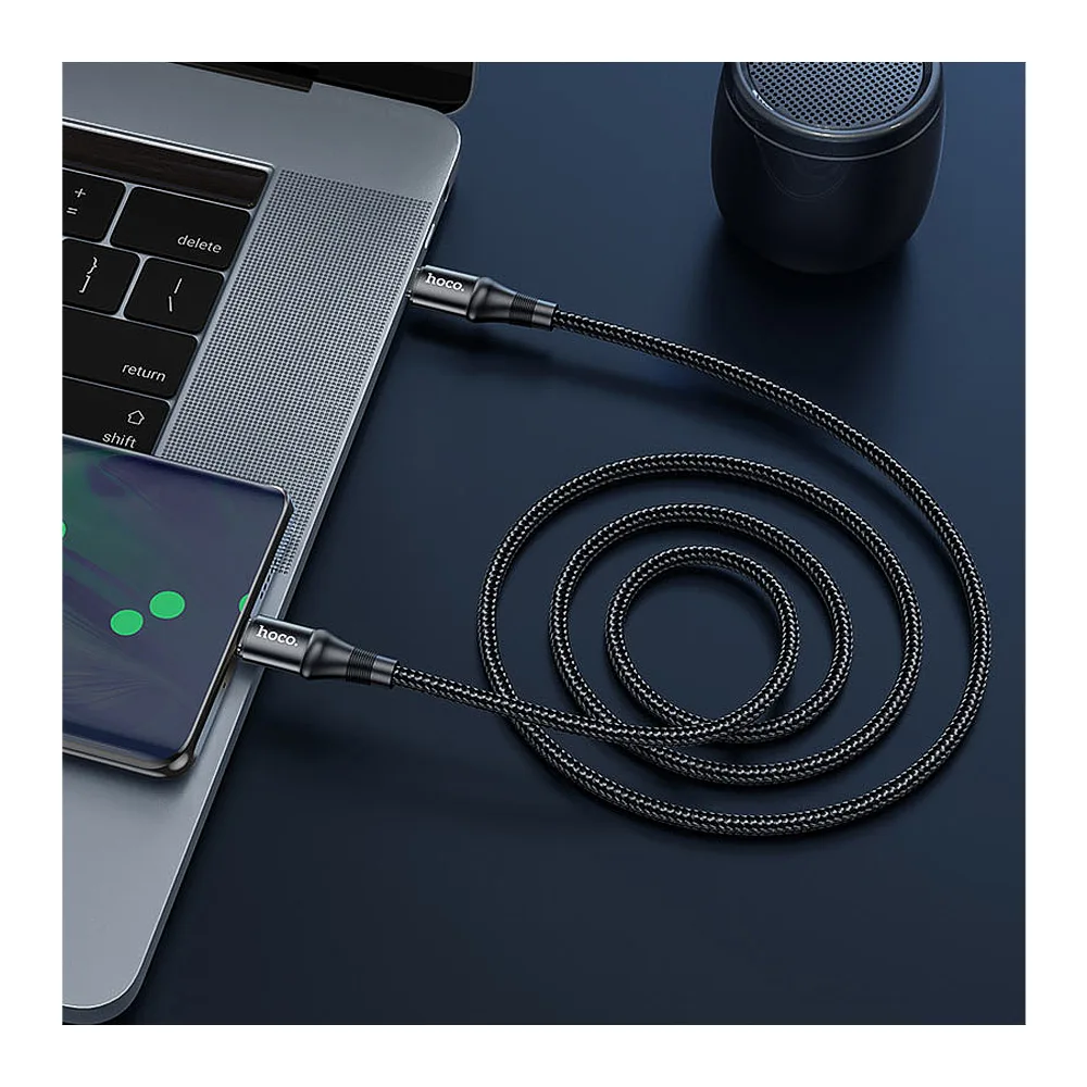 Comfortable casual hoco exquisito charging data cable, usb-c to usb-c, 100w, 1 meter, x50