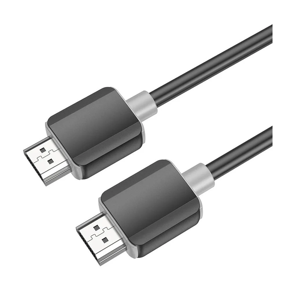 Comfortable casual hoco hdtv 4k hd data cable, 2.0 male-to-male, 18gbps transfer speed, 3-meters, us08, black