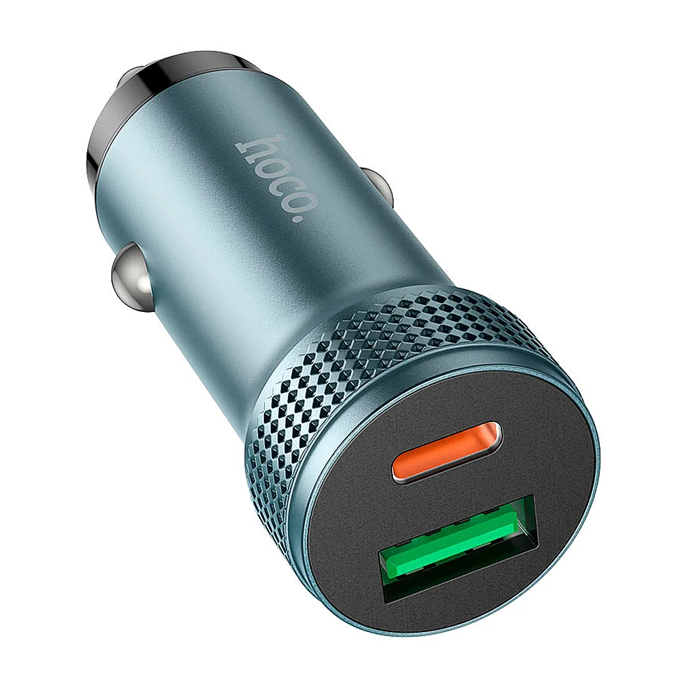 HOCO Level Car Charger, USB-C + USB-A, 38W, Z49B