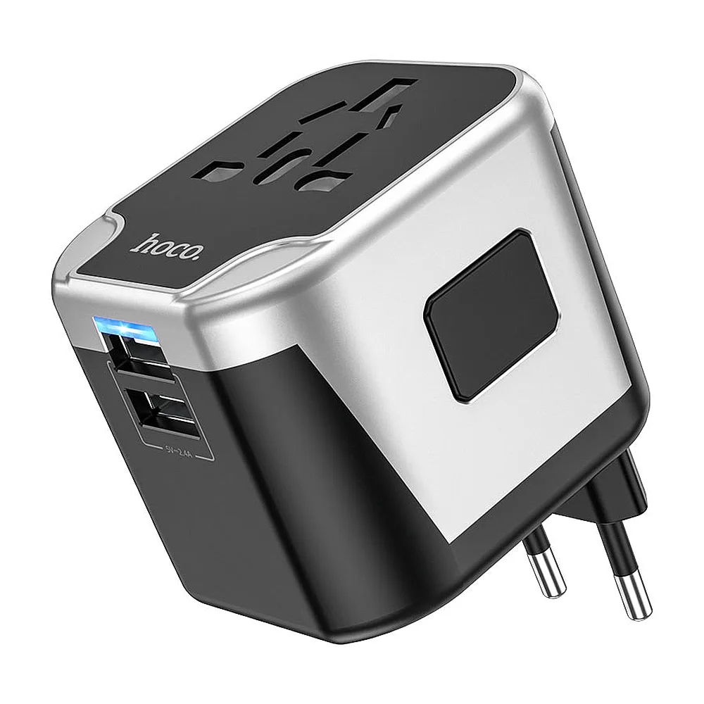 HOCO Level Universal Conversion Charger, 2 X USB-A Port, 12W, AC5