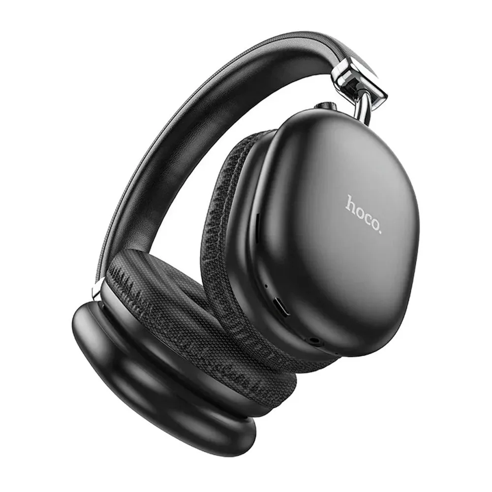 Comfortable casual hoco max auspicious anc noise reduction bluetooth headphones, 800mah battery, 90 hours playtime, w35, black