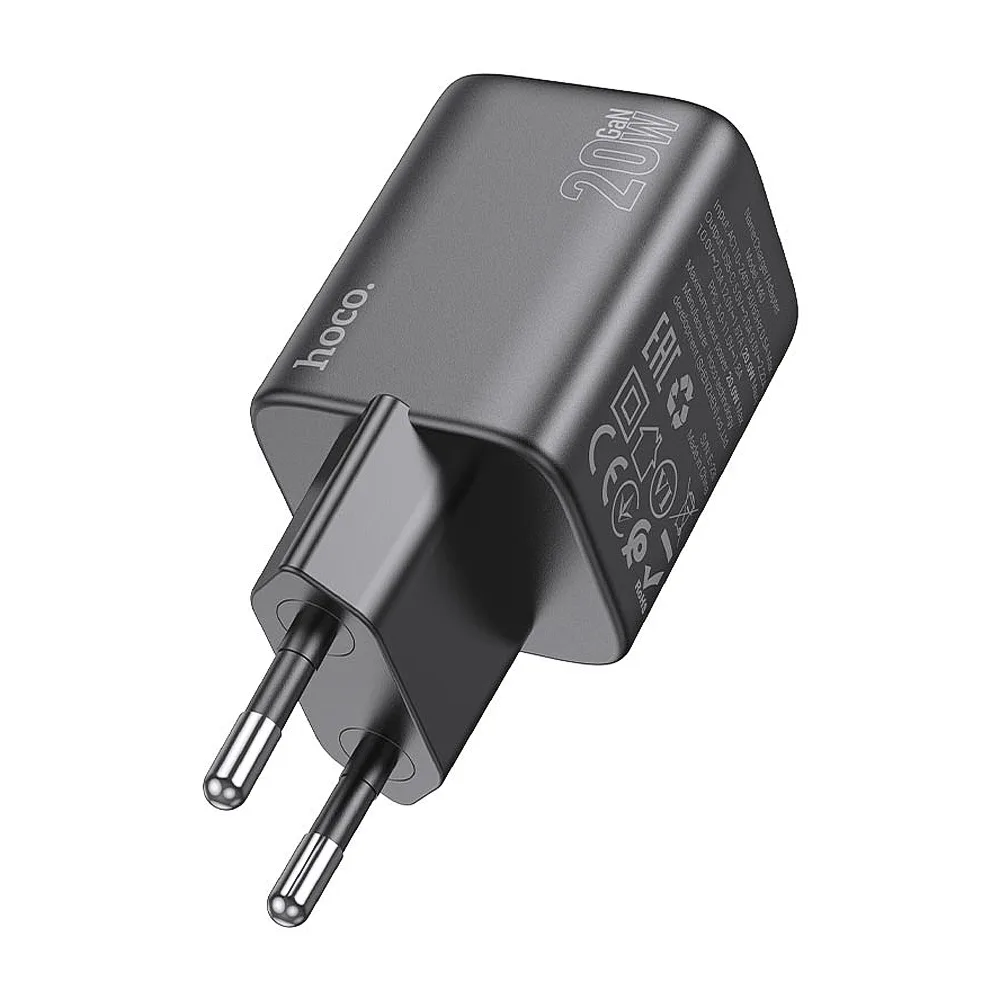 Side view of hoco mighty charger, usb-c port, 20w, n40