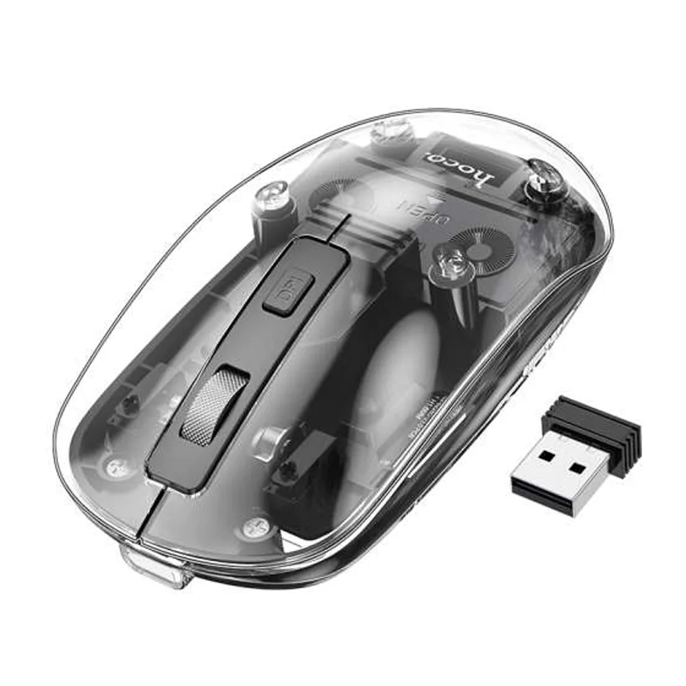 HOCO Mysterious Dual-Mode Silent Wireless Mouse, Black, GM29