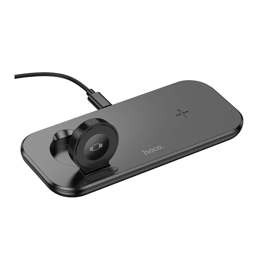 HOCO North 3-In-1 Desktop Wireless Fast Charger, CW65, Black