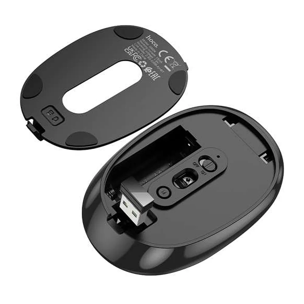 Side view of hoco nuevo dual-mode business wireless mouse, gm34