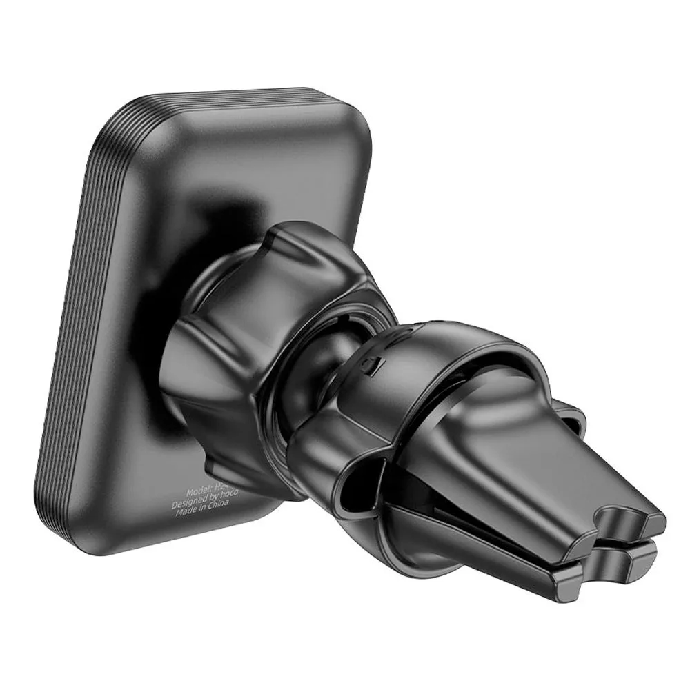 Side view of hoco s49 air outlet magnetic car holder, black
