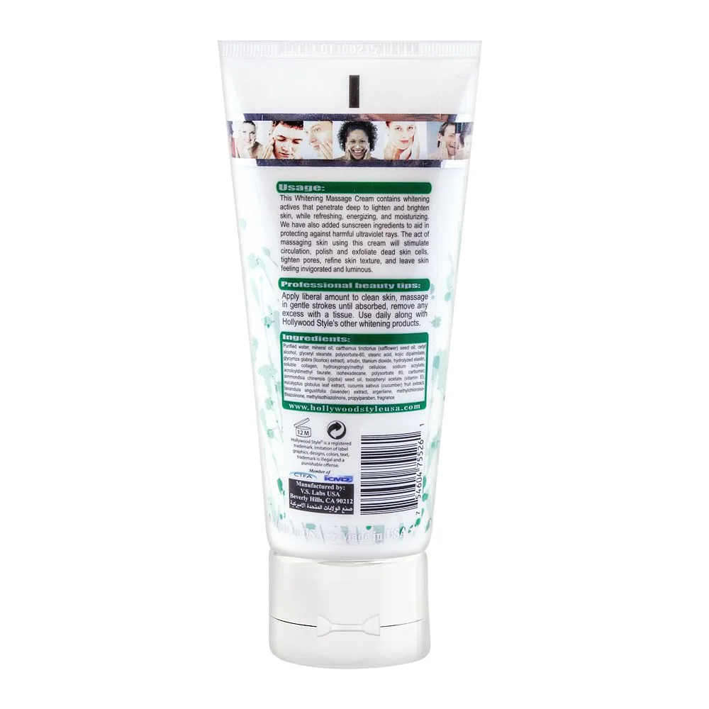 Side view of hollywood style whitening massage cream 150ml