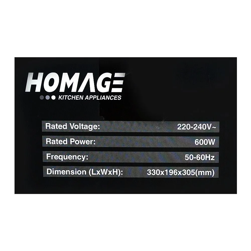 Front angle of homage 3-in-1 table blender, 600w, 220-240v,1.5 liter jar, htb-603ao