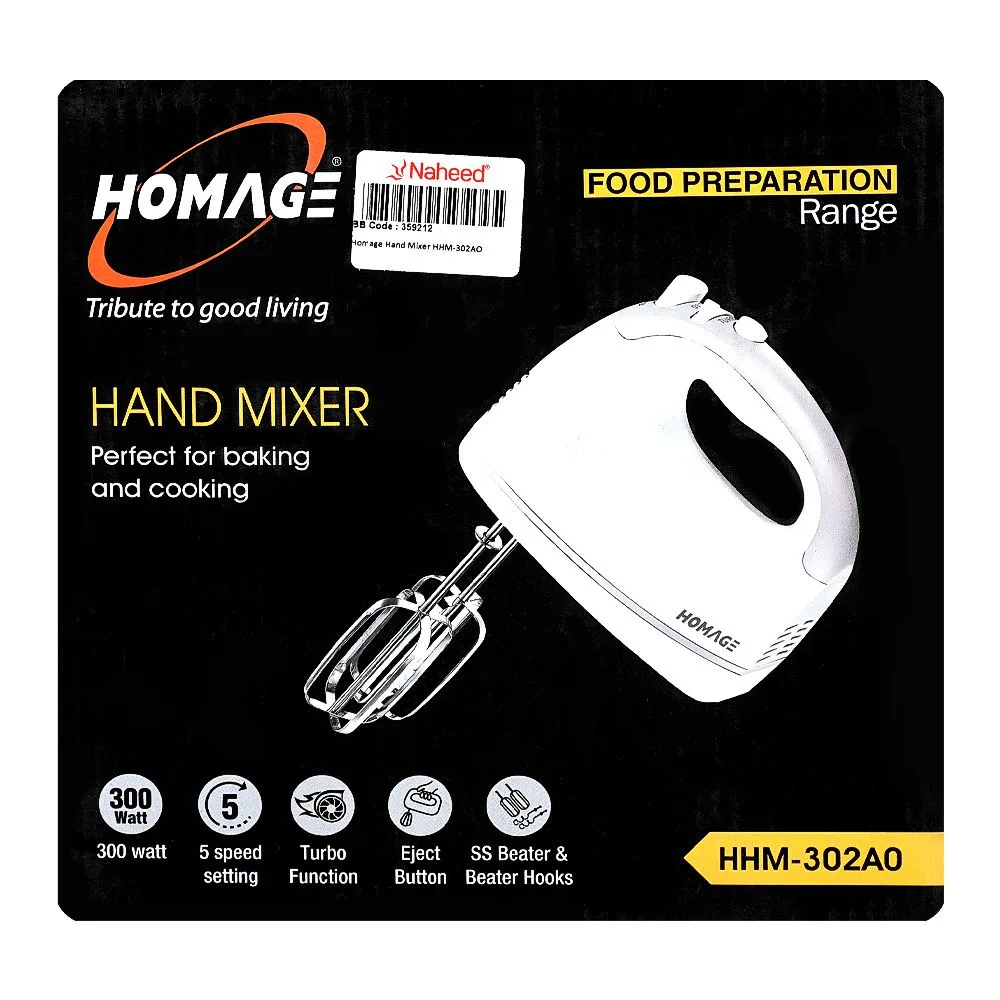 Comfortable casual homage hand mixer, 300w, 220-240v, hhm-302ao