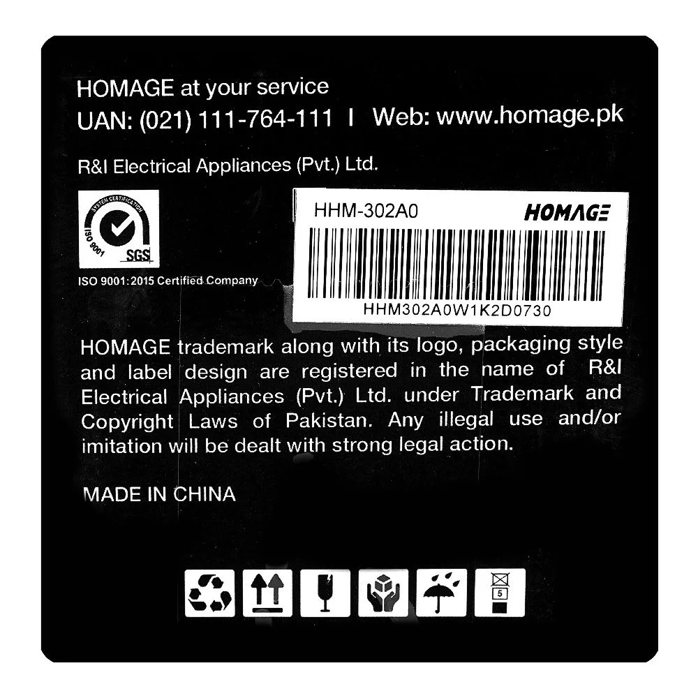 Premium everyday wear homage hand mixer, 300w, 220-240v, hhm-302ao