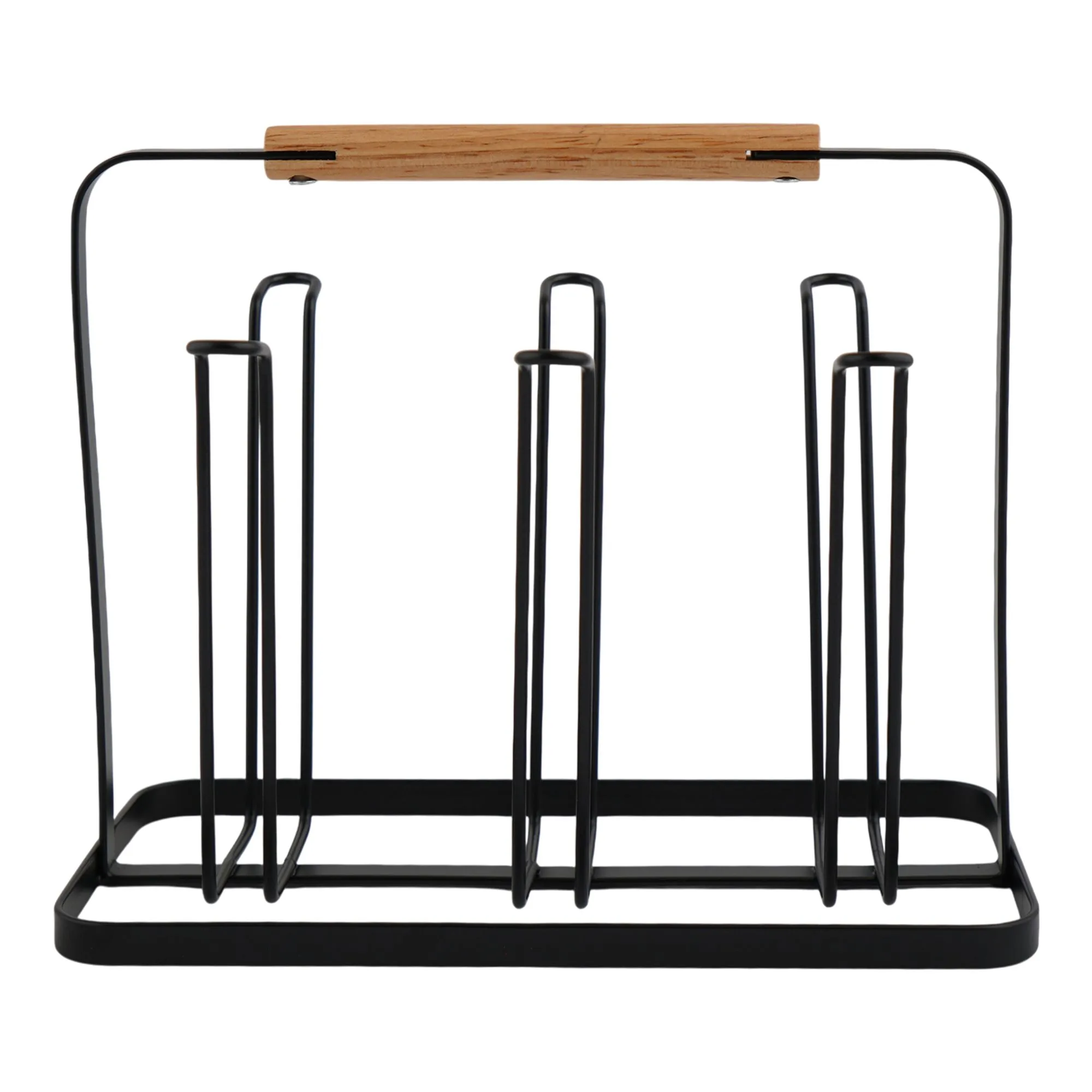 Side view of homeatic cup holder, black, hmk-1016