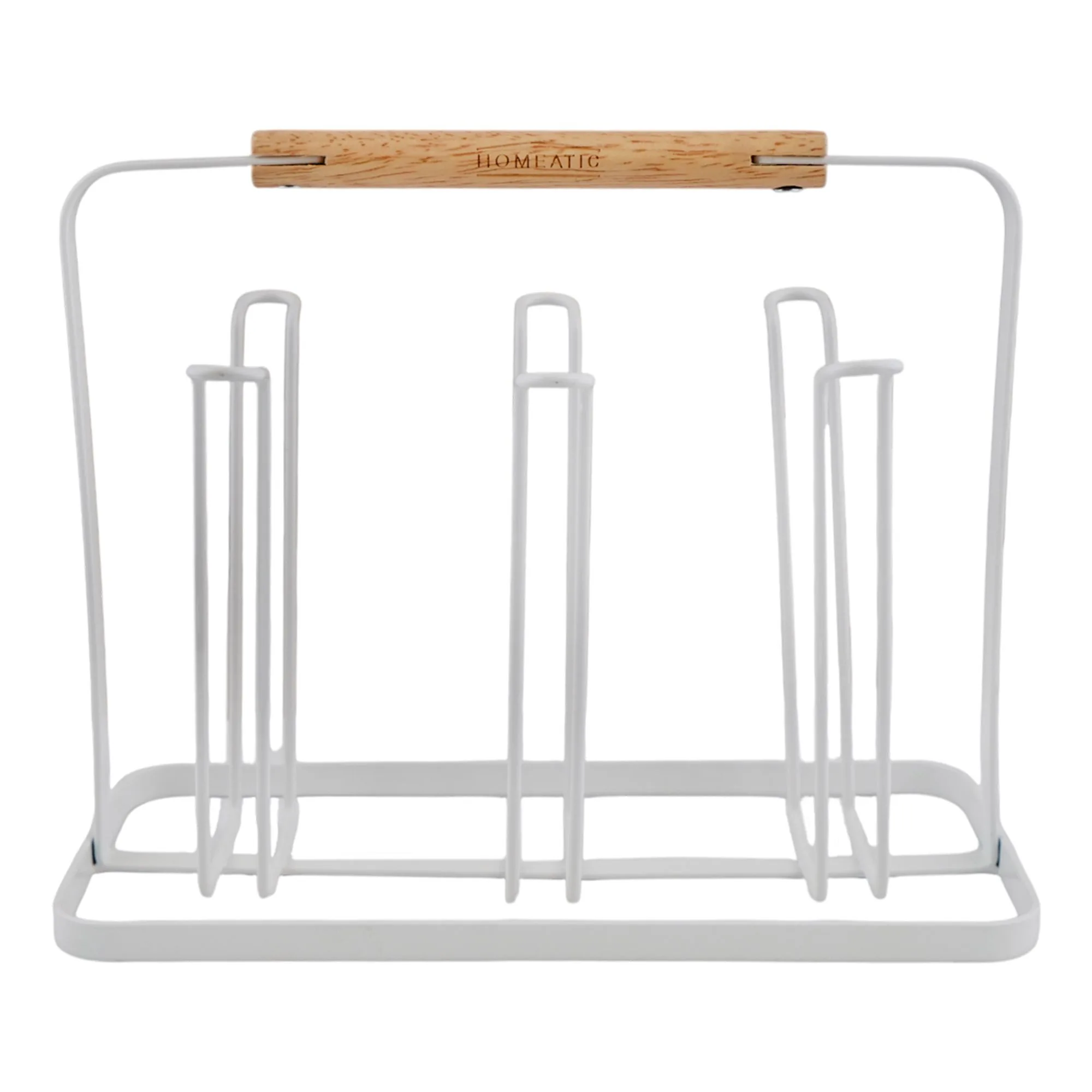 Side view of homeatic cup holder, white, hmk-1016