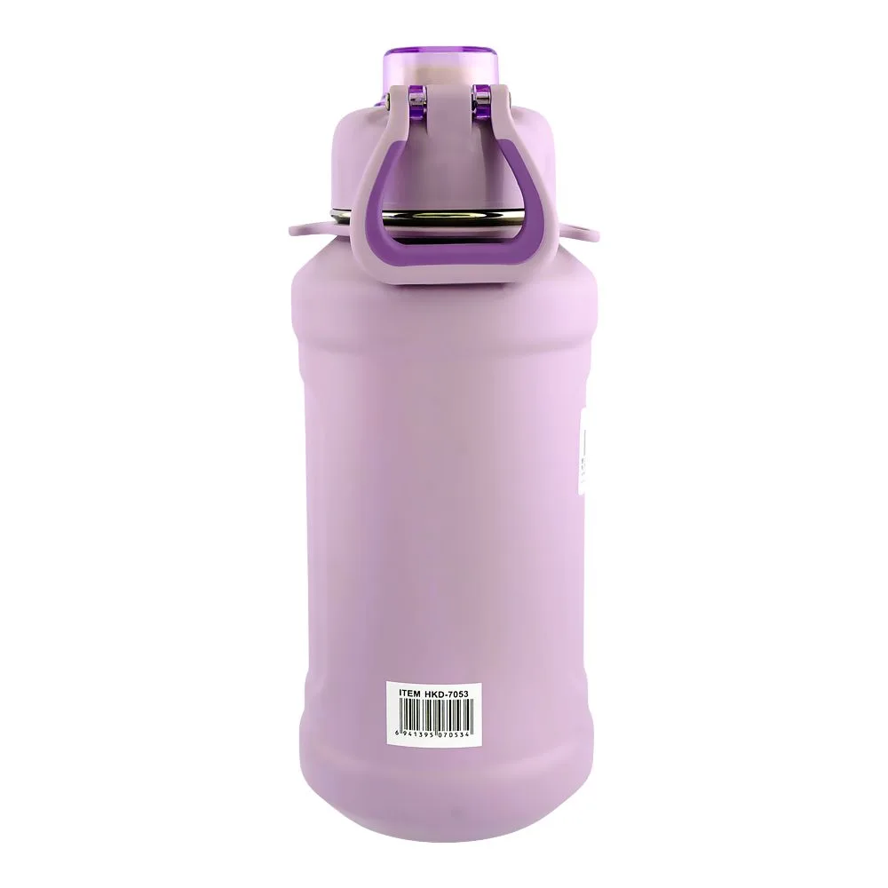 Side view of homeatic stainless steel water bottle, 1000ml, purple, hkd-7053