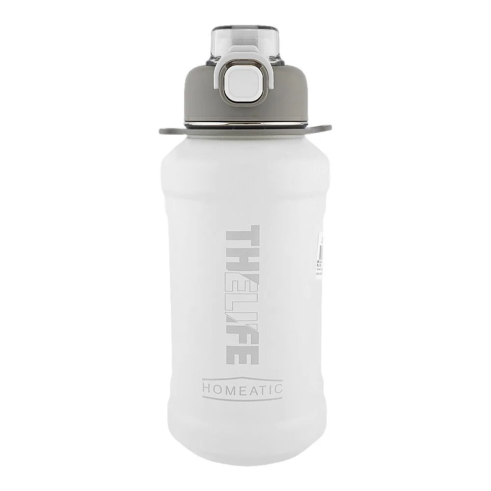 Homeatic Stainless Steel Water Bottle, 1000ml, White, HKD-7053