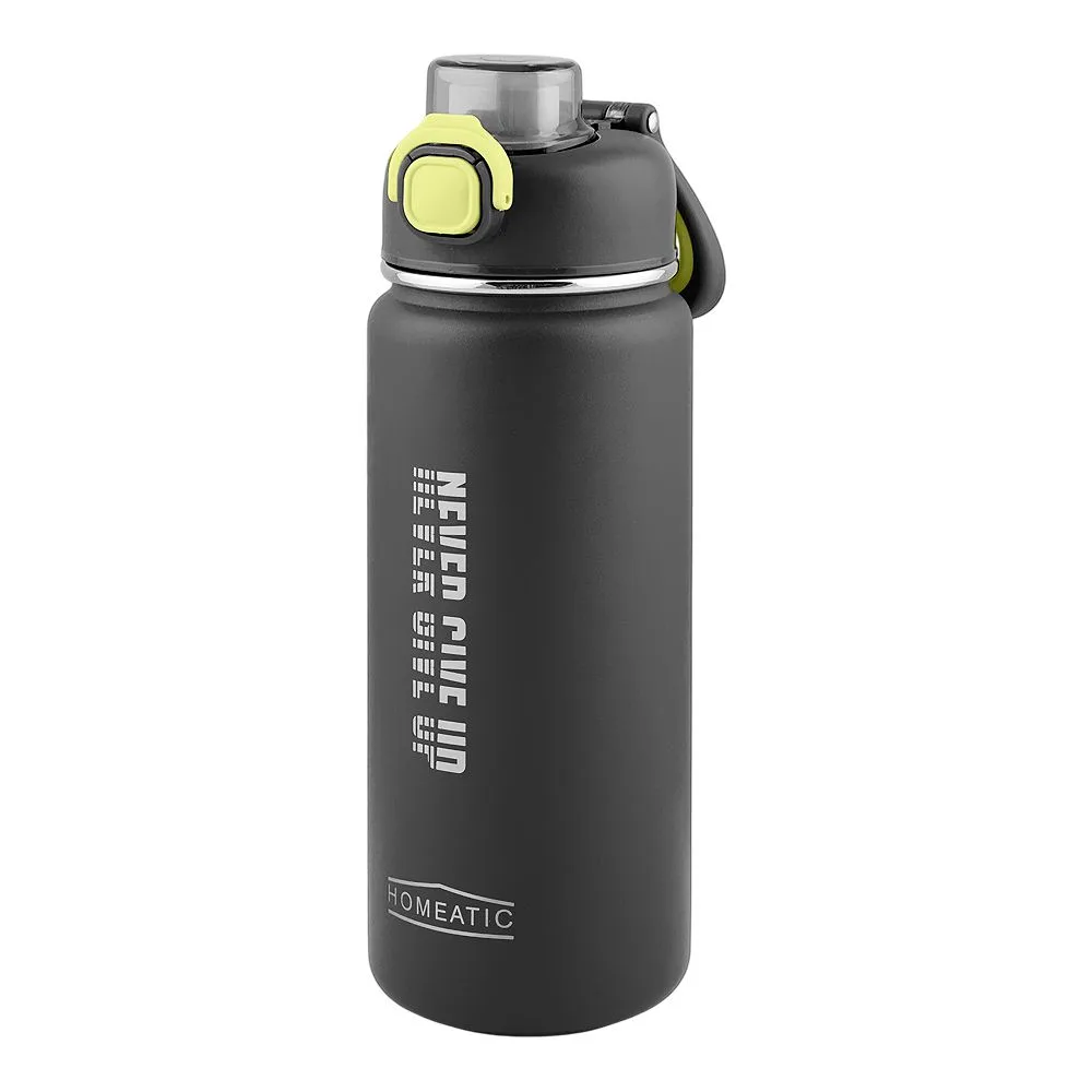 Comfortable casual homeatic stainless steel water bottle, 750ml, grey, hkd-7070