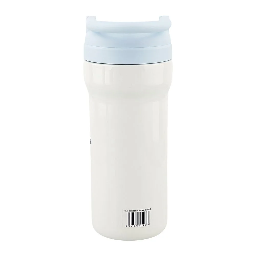Side view of homeatic steel water bottle, 730ml, blue, hmv-2006