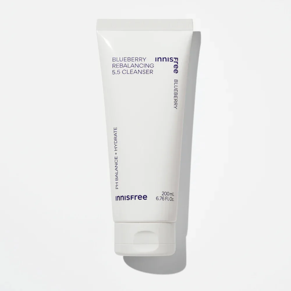 Innisfree Blueberry Rebalancing 5.5 Cleanser, Glycerin & Citric Acid, For Sensitive Skin, 100g