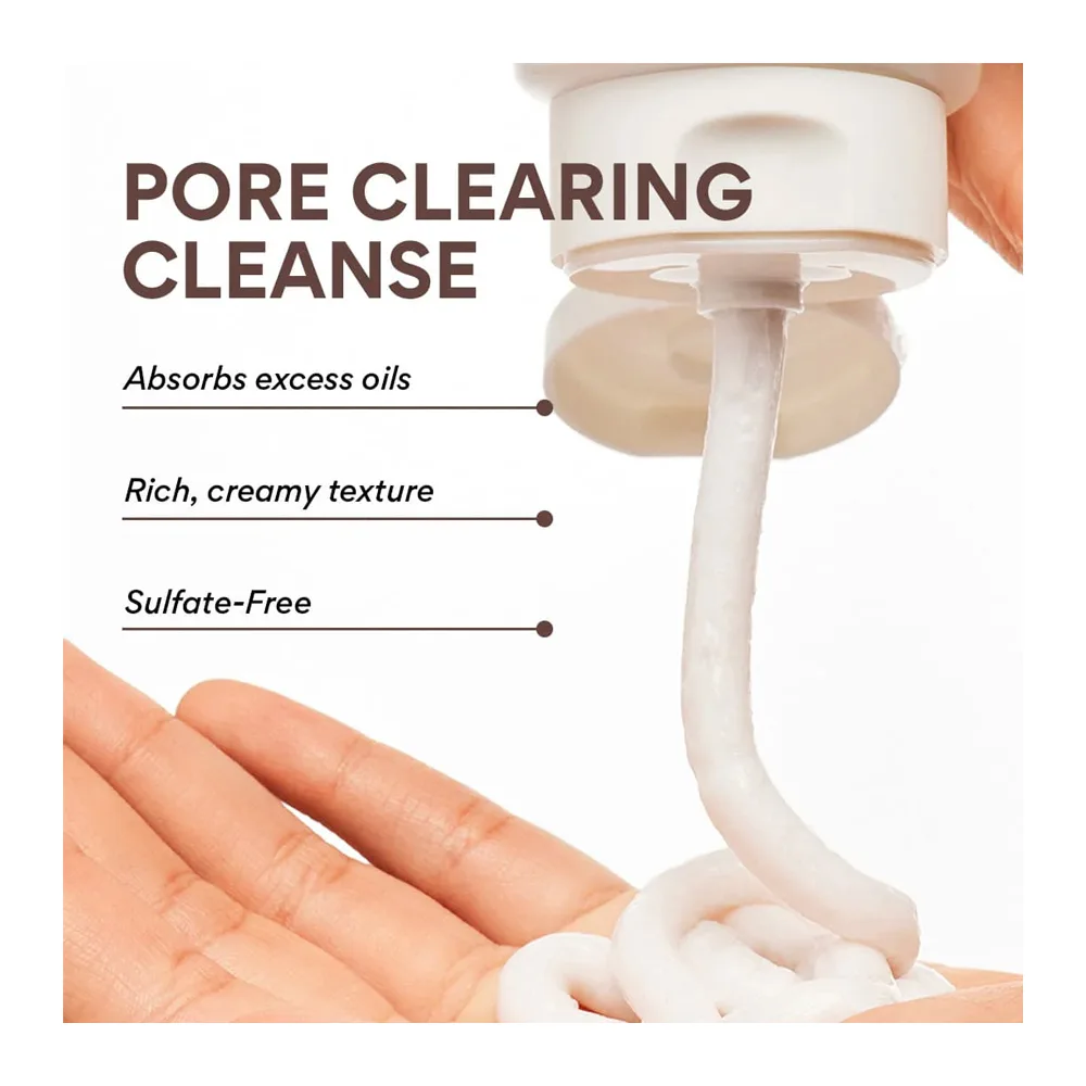 Side view of innisfree volcanic bha pore cleansing foam, glycolid + salicylic acid, paraben & sulfates free, for combination & oily, 150g