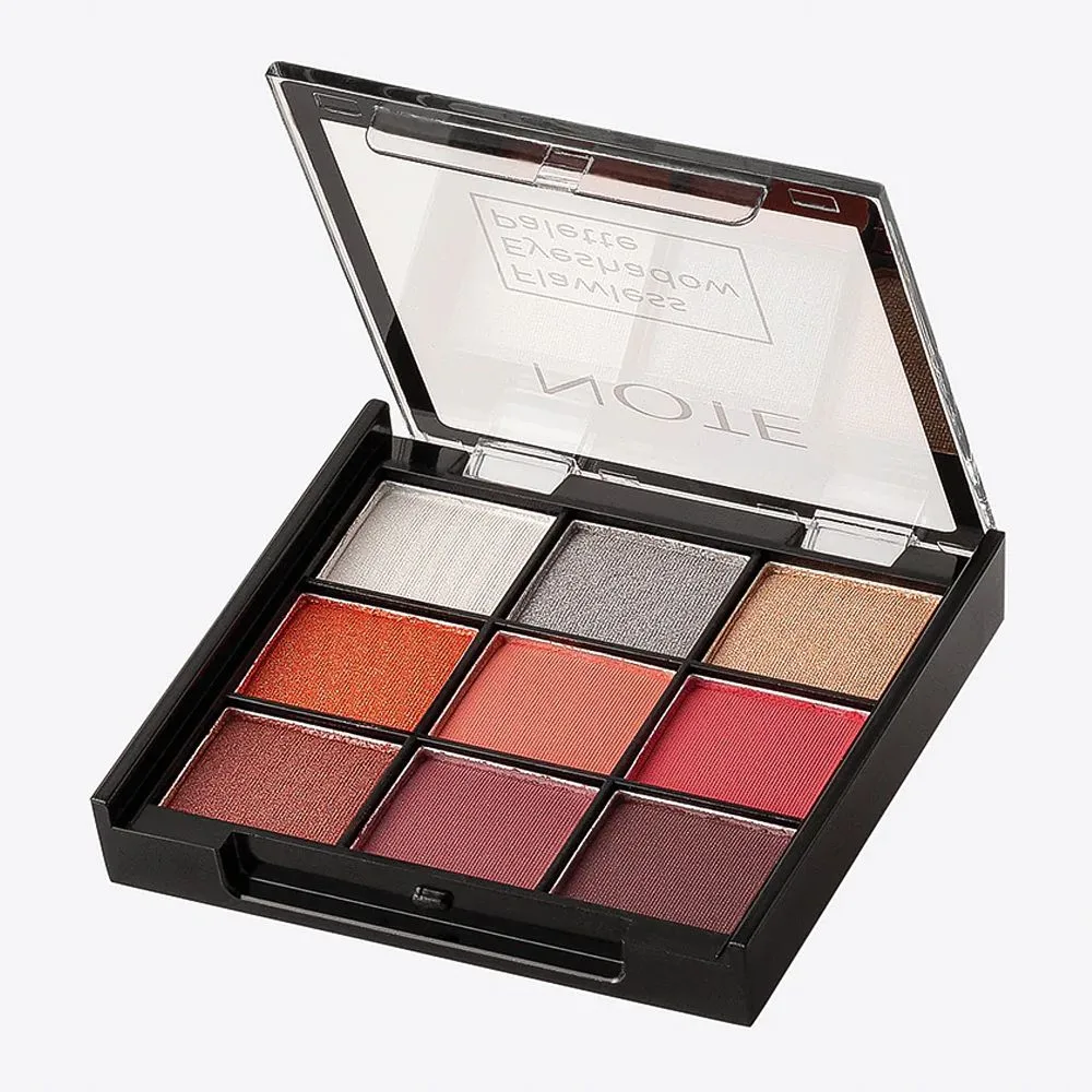 J. Note Flawl Eyeshadow Palette, 9 Shades, 0.79g Each, 02 Romantic Date