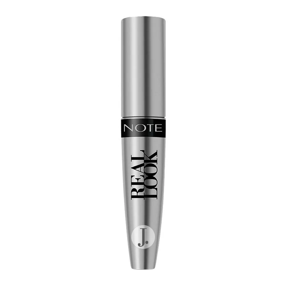 Side view of j. note real look mascara, with vitamin e