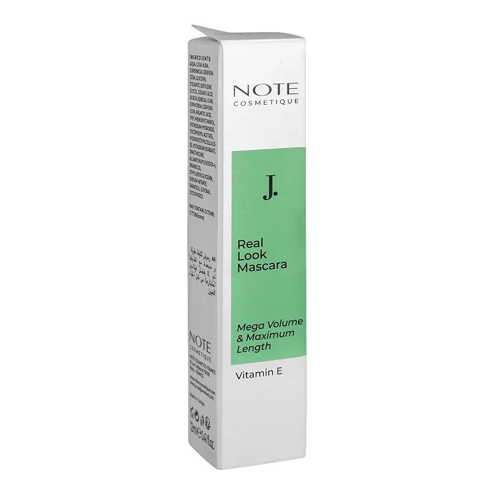 Comfortable casual j. note real look mascara, with vitamin e