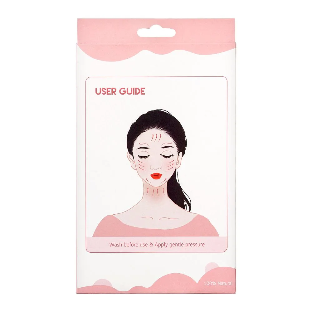 Close-up design of jade roller & guasha, facial massage tool set, green, 2-pack