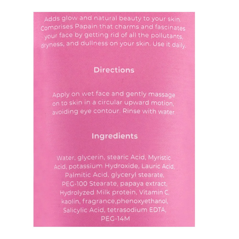 Comfortable casual jade skin glow papaya extract & vitamin c face wash, 100ml