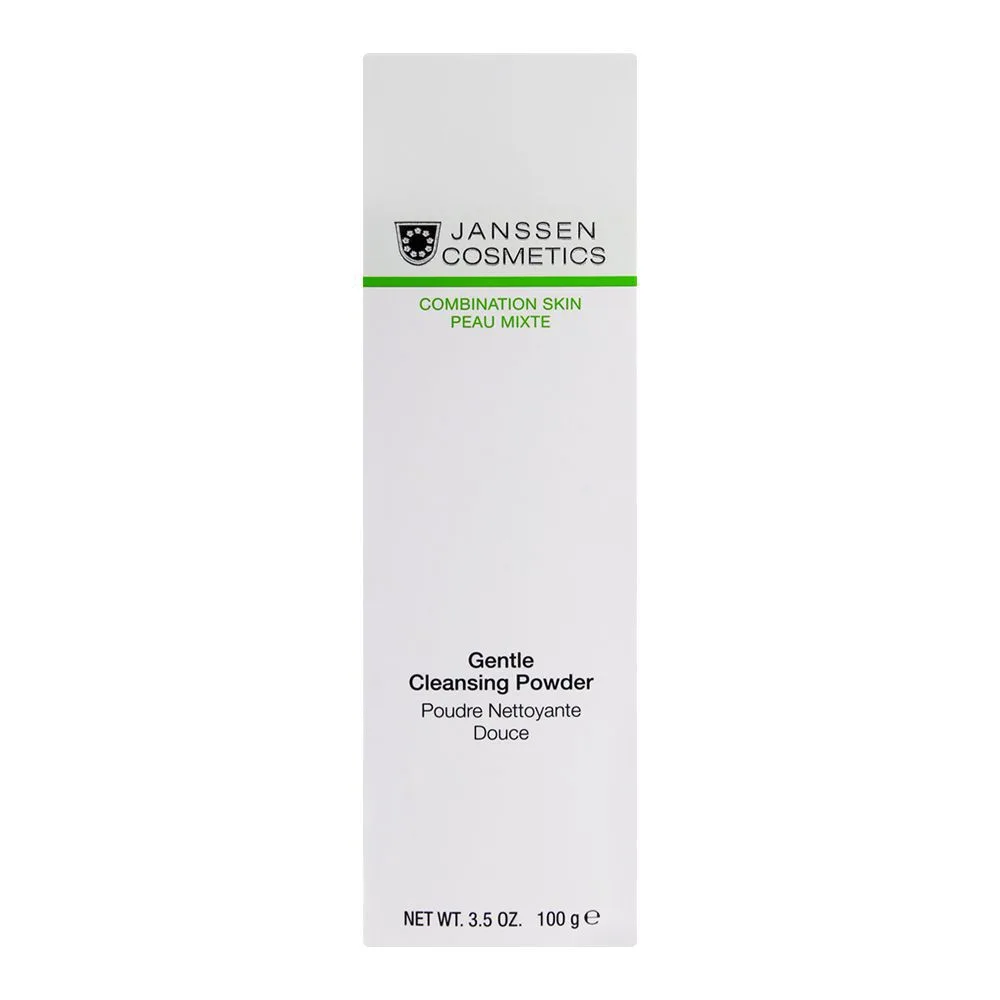 Side view of janssen cosmetics combination skin gentle cleansing powder 100gm