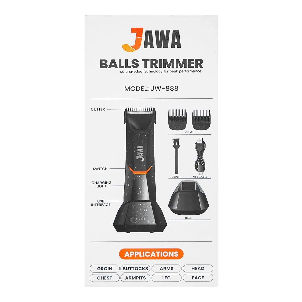 Premium everyday wear jawa balls hair trimmer, private area & body hair grooming, under leg & arm trimmer, jw-888
