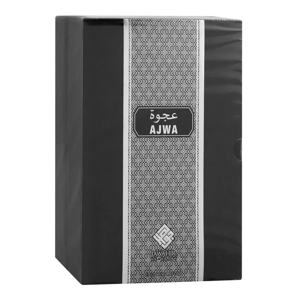 Side view of jawahir ajwa, eau de parfum, for men & women, 100ml