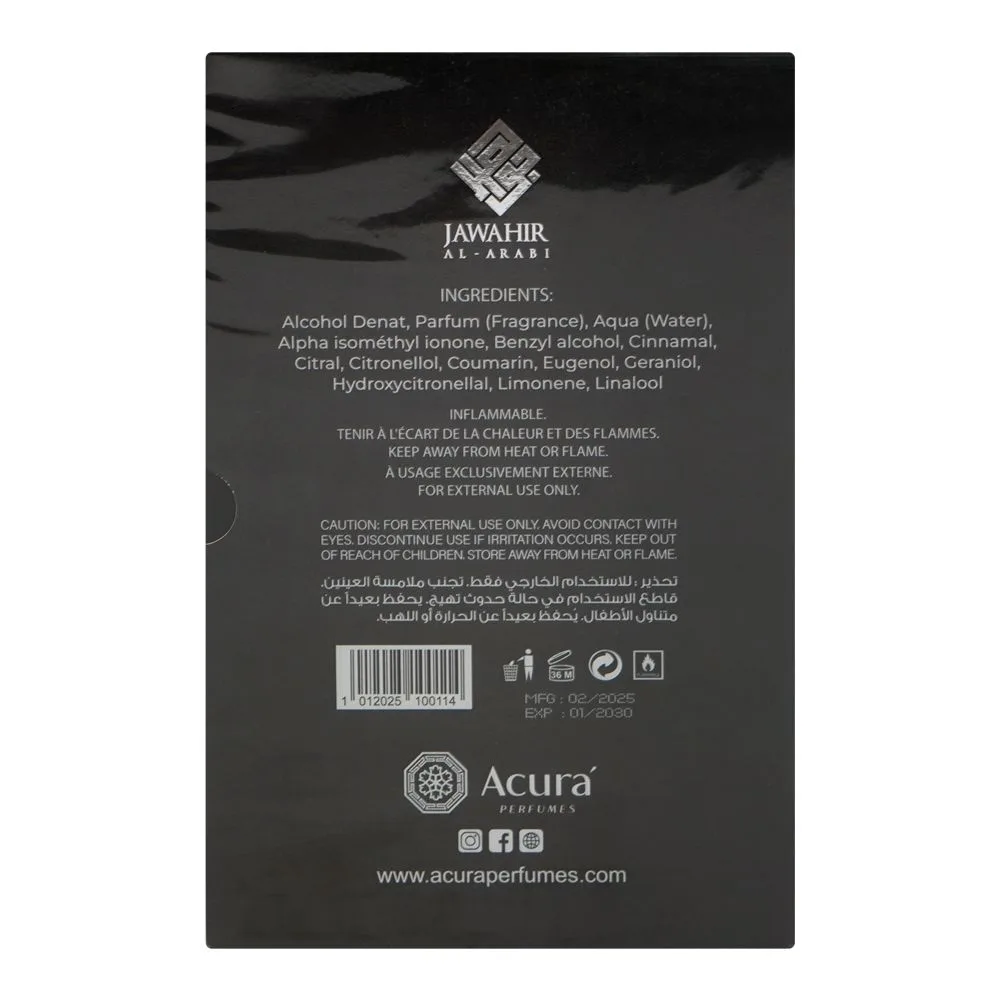 Comfortable casual jawahir ajwa, eau de parfum, for men & women, 100ml
