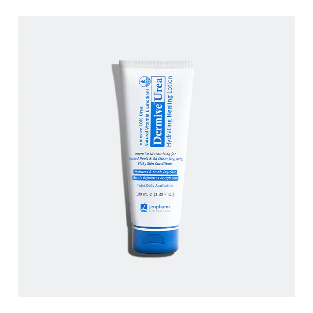 Jen Pharm Dermive Urea Hydrating Healing Lotion, For Cracked Heels & Dry, Itchy & Flaky Skin Conditions, 10ml