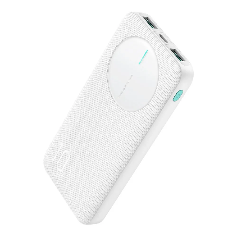 Joyroom 2.4A LED Power Bank, 10000mAh, White, JR-PBF12