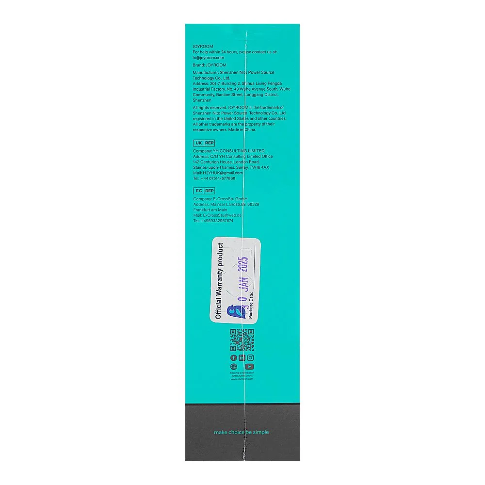 Comfortable casual joyroom digital display fast charging power bank (22.5w, 30000mah), jr-qp193