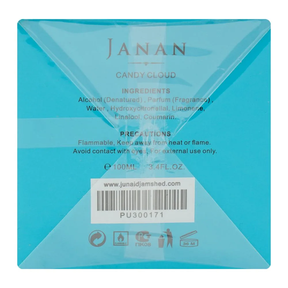 Comfortable casual junaid jamshed j. janan candy cloud, eau de parfum, for men & women, 100ml