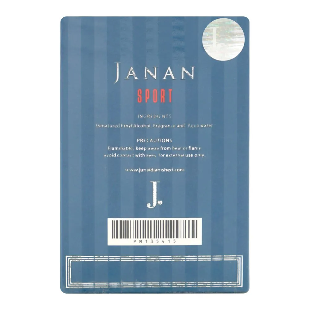 Comfortable casual junaid jamshed j. janan sport, eau de parfum, for men & women, 200ml