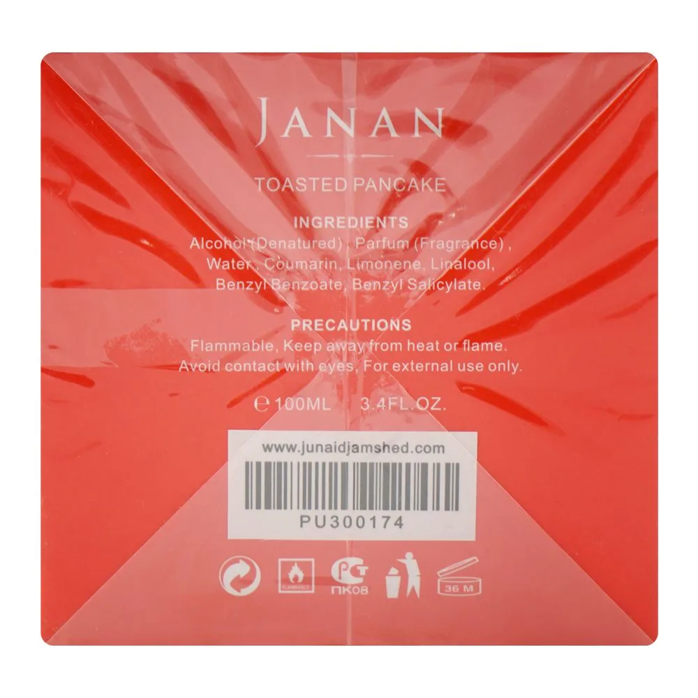 Comfortable casual junaid jamshed j. janan toasted pancake, eau de parfum, for men & women, 100ml