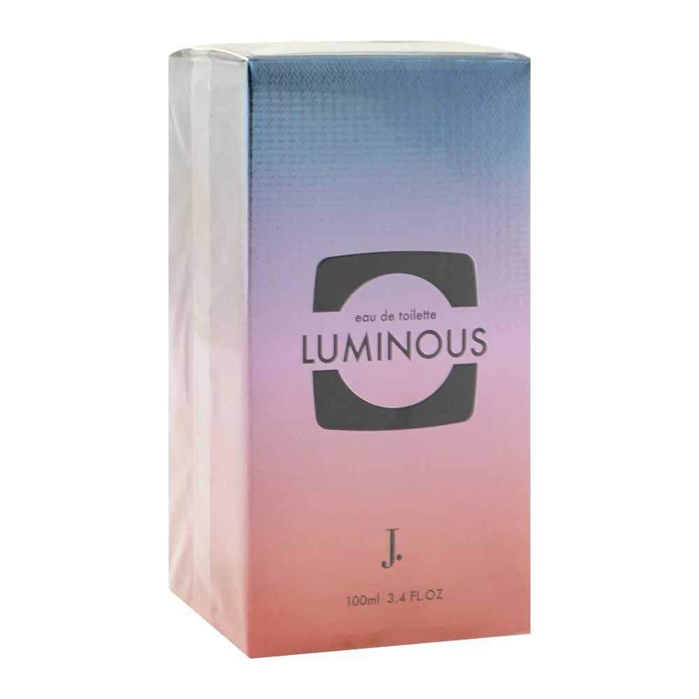 Side view of junaid jamshed j. luminous, eau de toilette, for men & women, 100ml