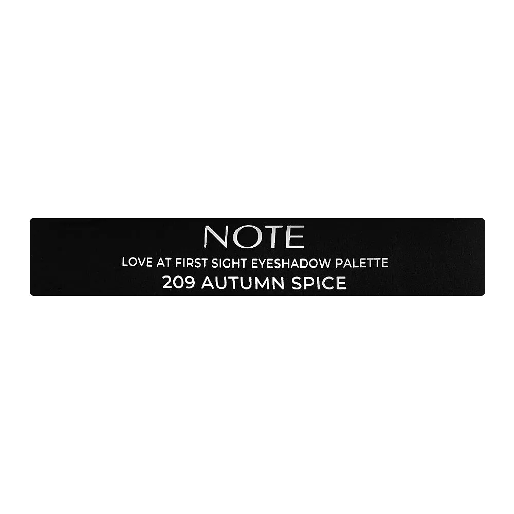 Junaid Jamshed Note Love At First Sight Eyeshadow Palette, 209 Autumn Spice, 1.3 x 12-Pack makeup palette detail view