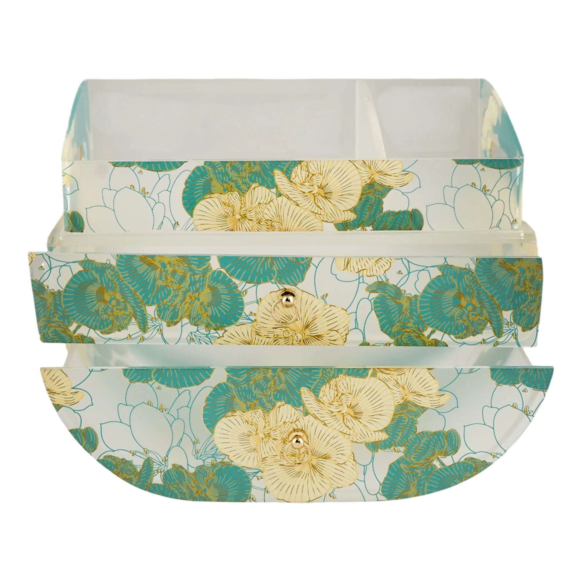 Side view of kaligon beauty organizer