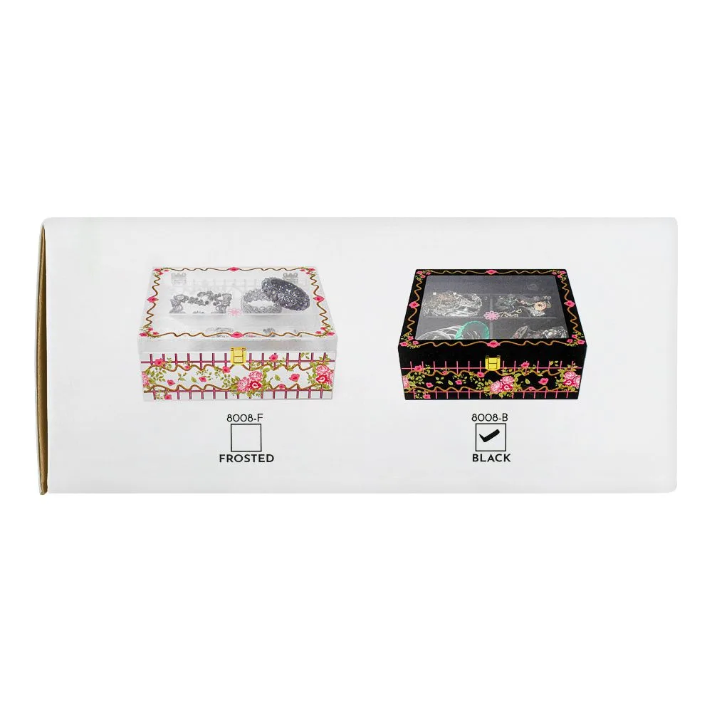Premium everyday wear kaligon beauty organizer, large, black, 8008-b