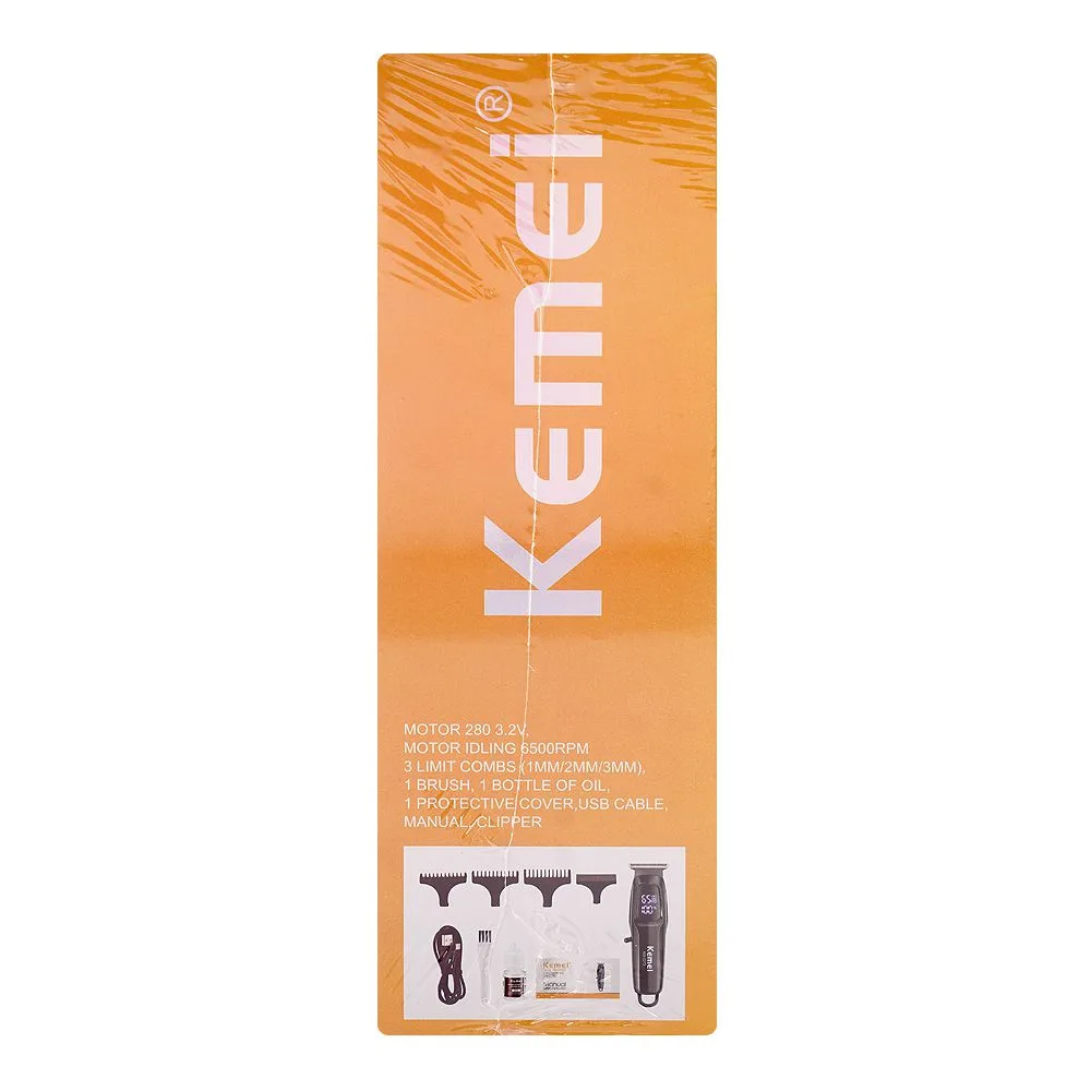 Comfortable casual kemei lcd display professional hair trimmer, 1800mah battery, 270 minutes runtime, km-2273