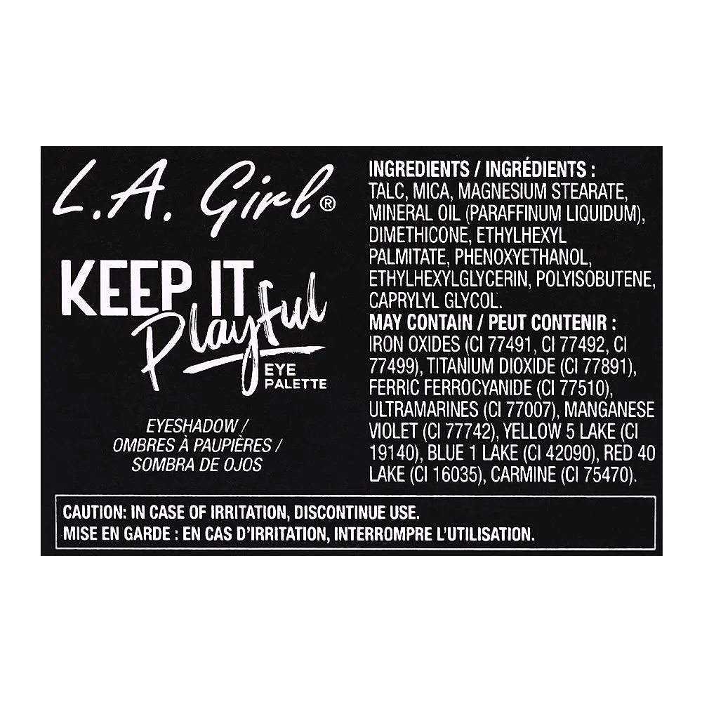 L.A. Girl Keep It Playful Eyeshadow Palette, GES436 Playtime, 14g 9-Pack packaging image