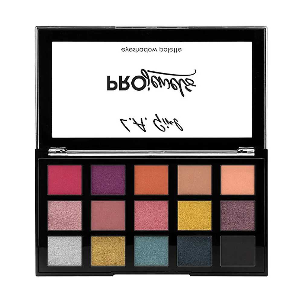 L.A. Girl Pro Jewels Eyeshadow Palette, GES225 Pro-Jewels, 18g 15-Pack close up view