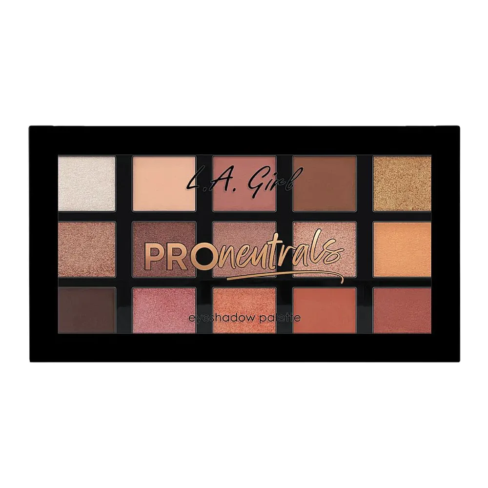 L.A. Girl Pro Neutrals Eyeshadow Palette, GES226 Pro-Neutrals 15-Pack close up view
