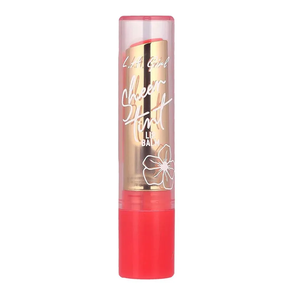 Side view of l.a. girl sheer tint lip balm, glc601 sheer pink